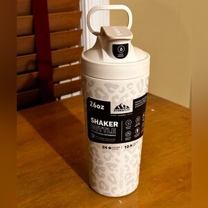 RARE HydraPeak Shaker Bottle 26oz Cream Leopard Print - NEW